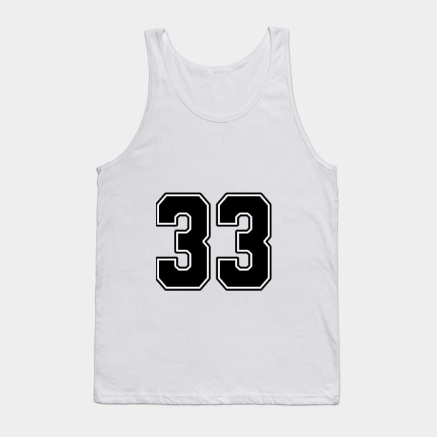 American Football Jersey No 33 Tank Top by Illustro Art